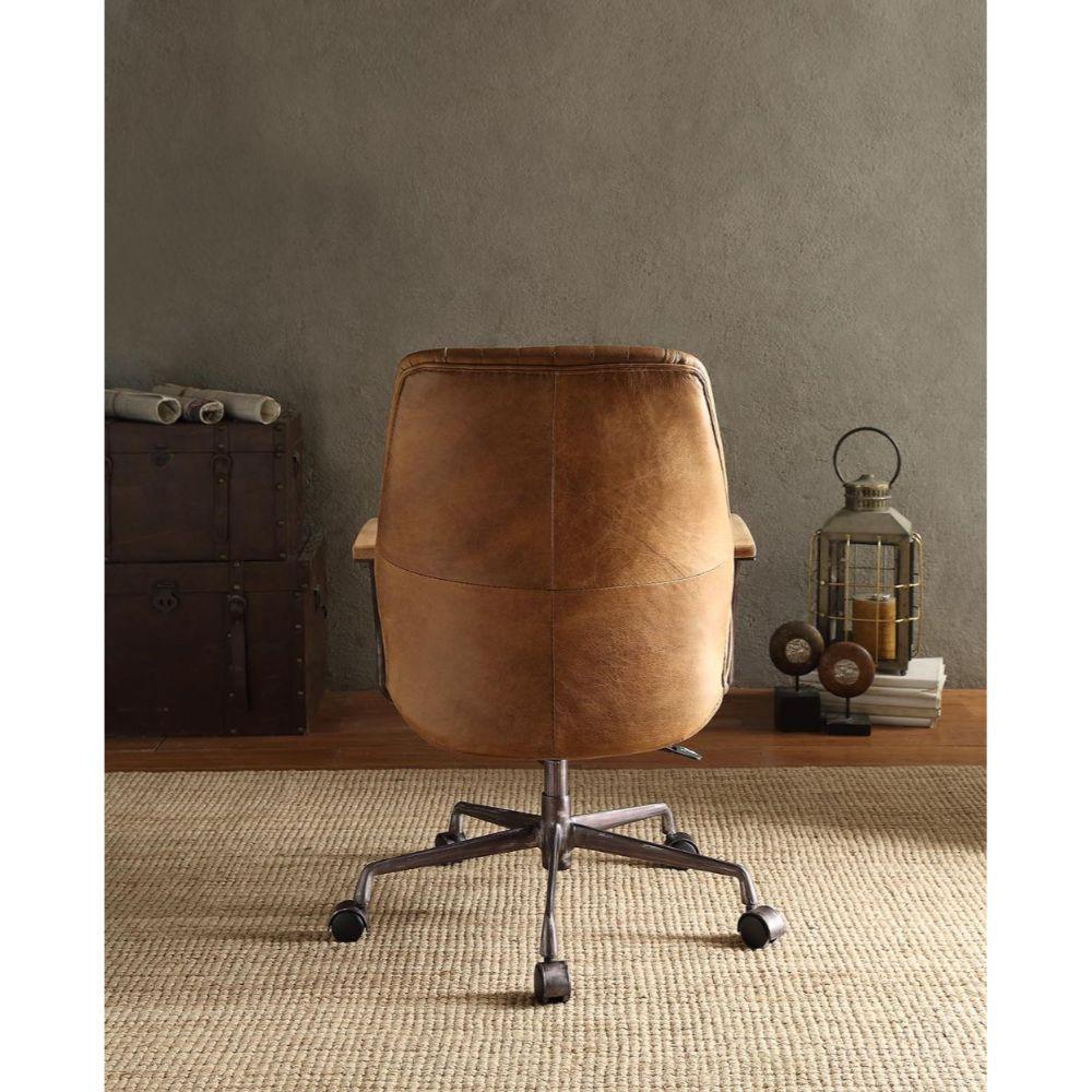 ACME Hamilton Executive Office Chair, Coffee Top Grain Leather FredCo