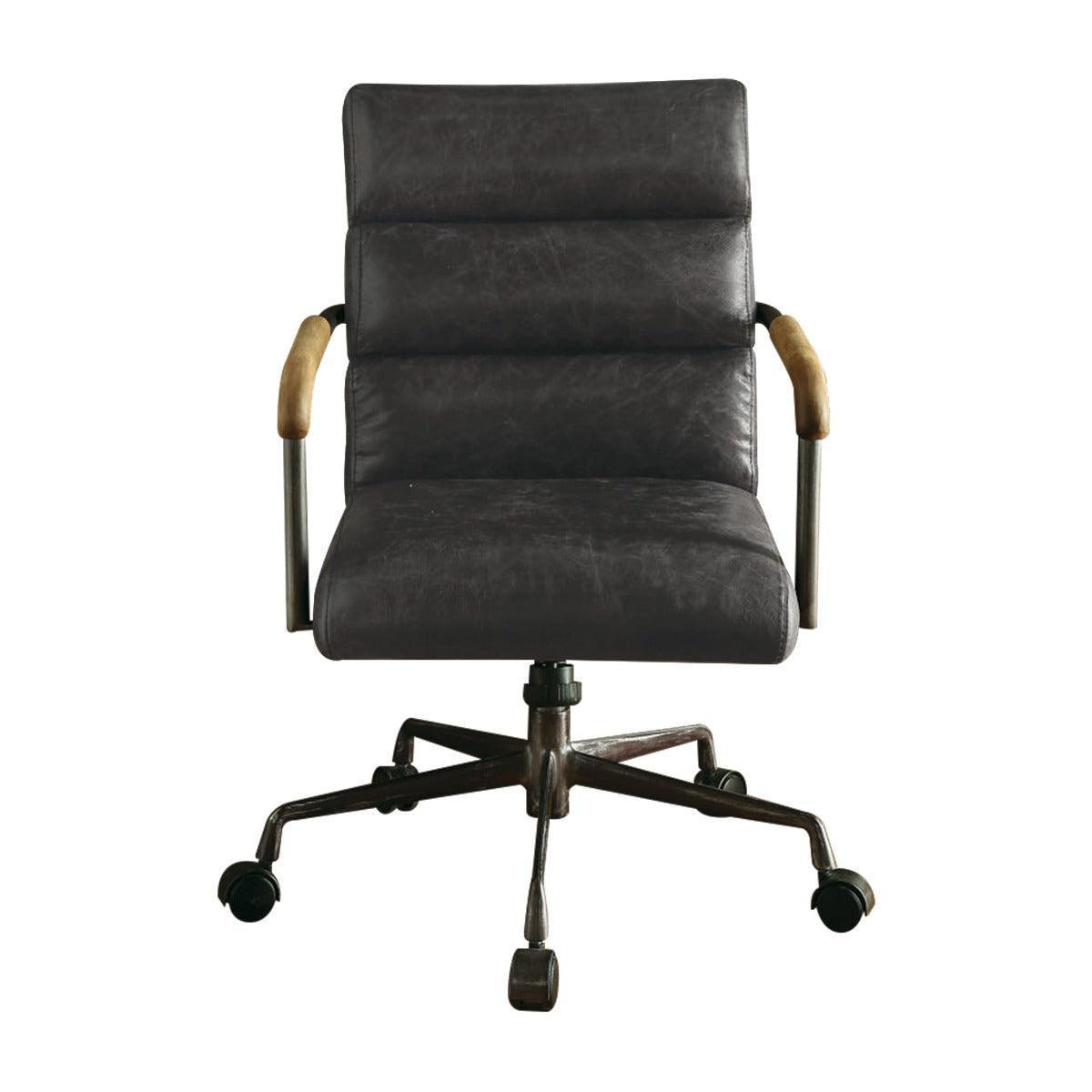 ACME Harith Executive Office Chair, Antique Slate Top Grain Leather FredCo