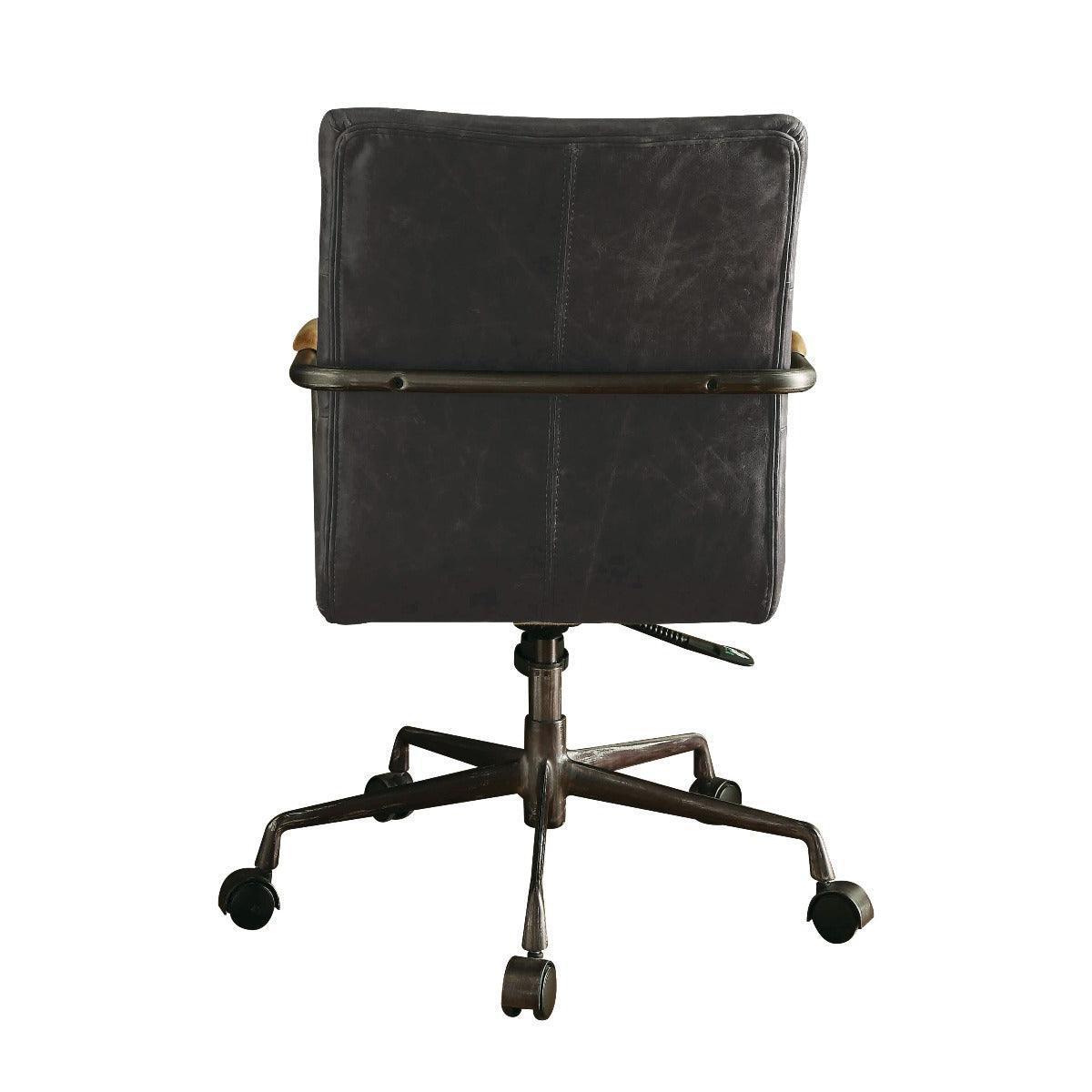 ACME Harith Executive Office Chair, Antique Slate Top Grain Leather FredCo