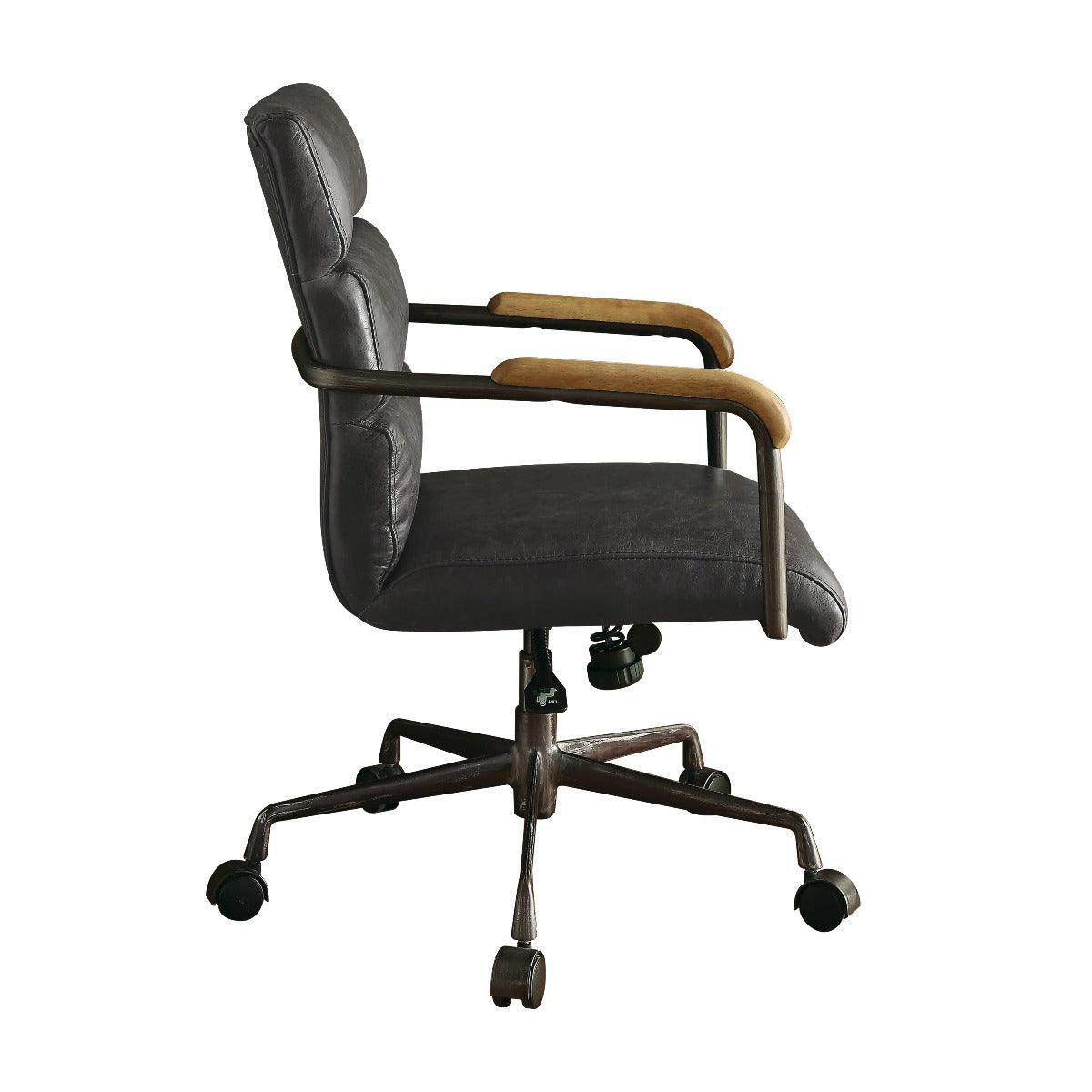 ACME Harith Executive Office Chair, Antique Slate Top Grain Leather FredCo