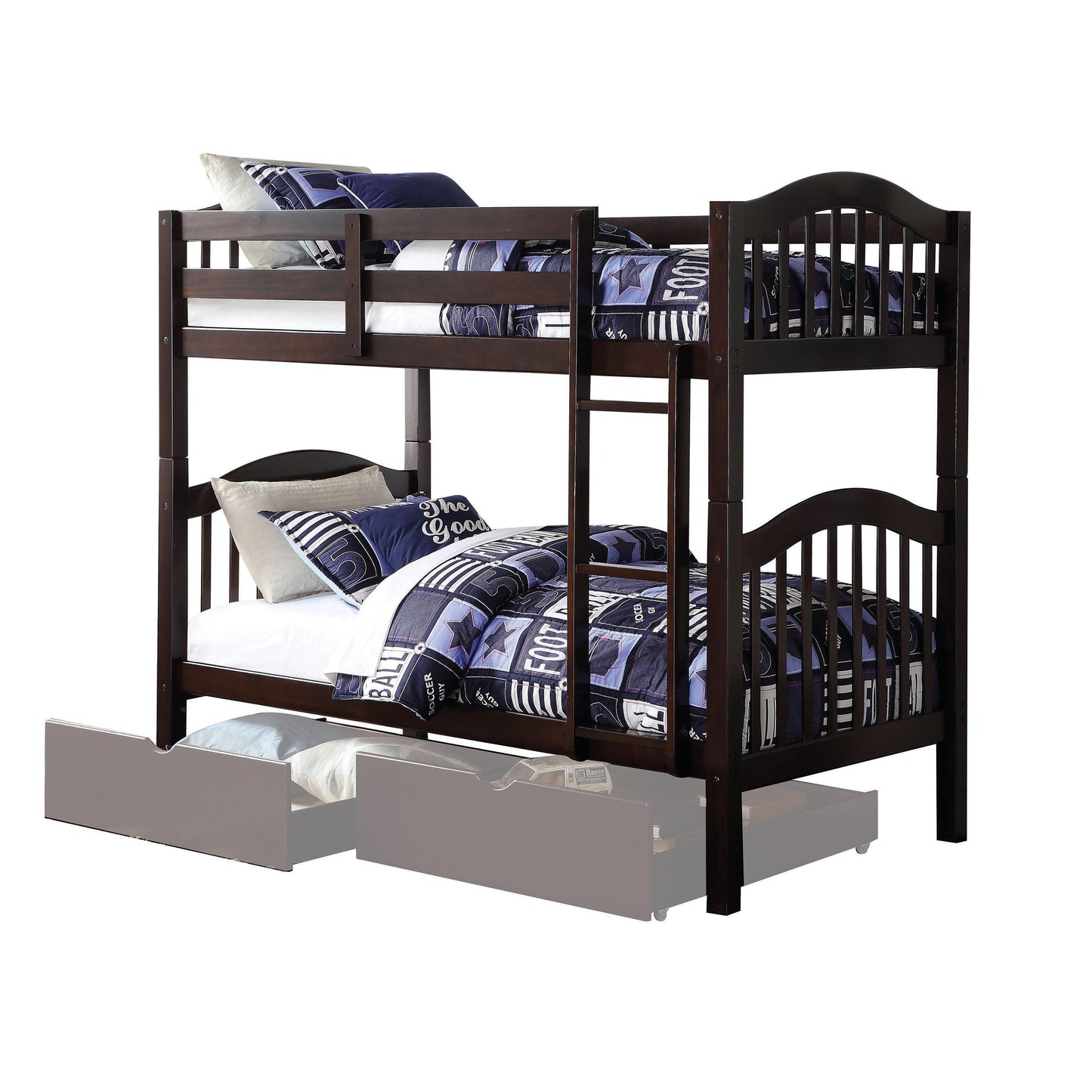 ACME Heartland Twin/Twin Bunk Bed, Espresso 2554 FredCo