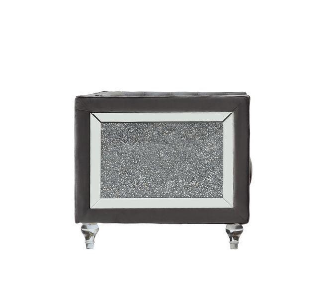 ACME HeiberoII Chair, Gray Velvet FredCo