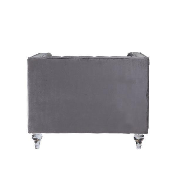 ACME HeiberoII Chair, Gray Velvet FredCo
