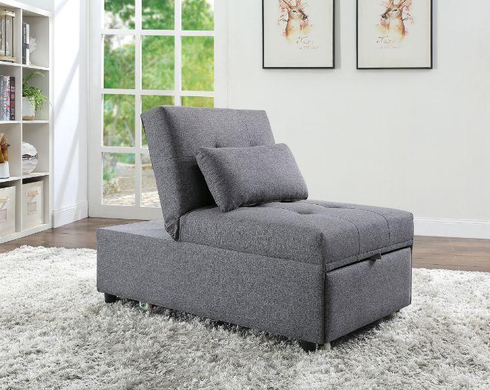 ACME Hidalgo Sofa Bed, Gray Fabric FredCo