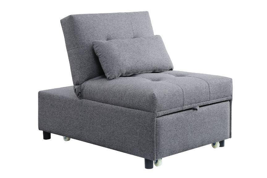 ACME Hidalgo Sofa Bed, Gray Fabric FredCo