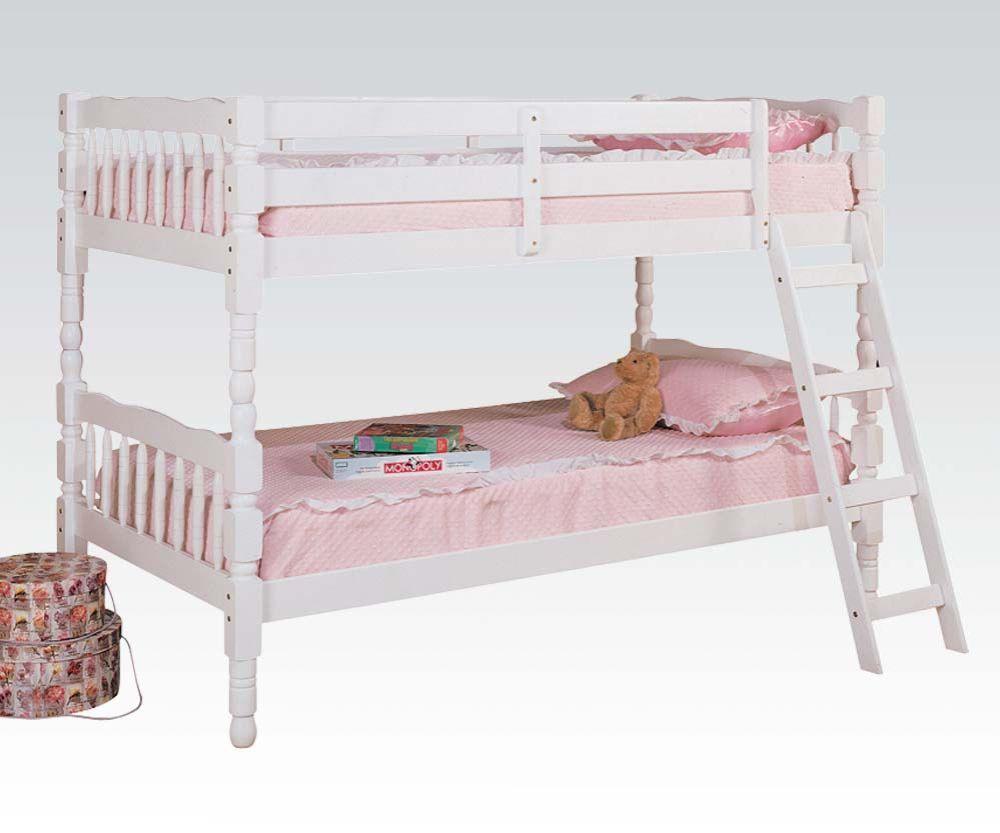 ACME Homestead Twin/Twin Bunk Bed, White 02298_KIT FredCo