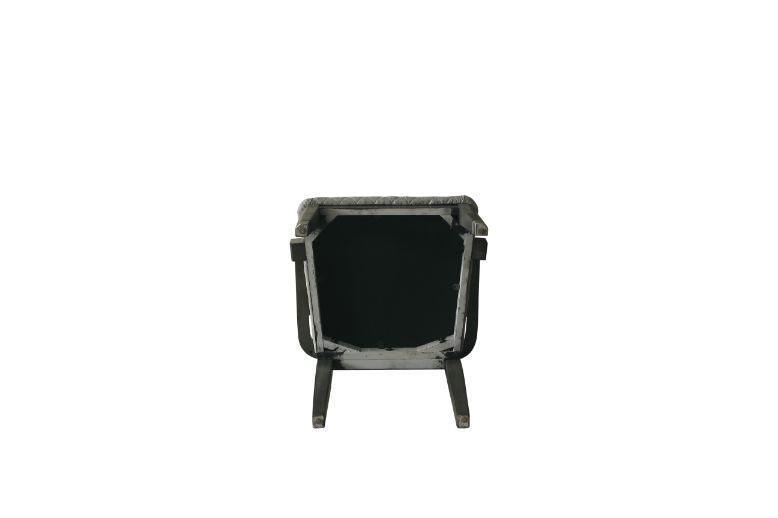ACME House Beatrice Arm Chair, Two Tone Beige Fabric & Charcoal FredCo