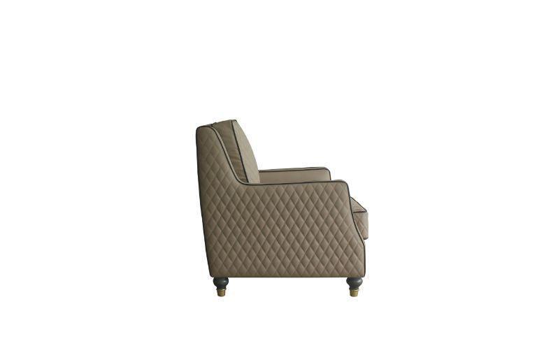 ACME House Marchese Chair, Tan PU & Tobacco Finish FredCo
