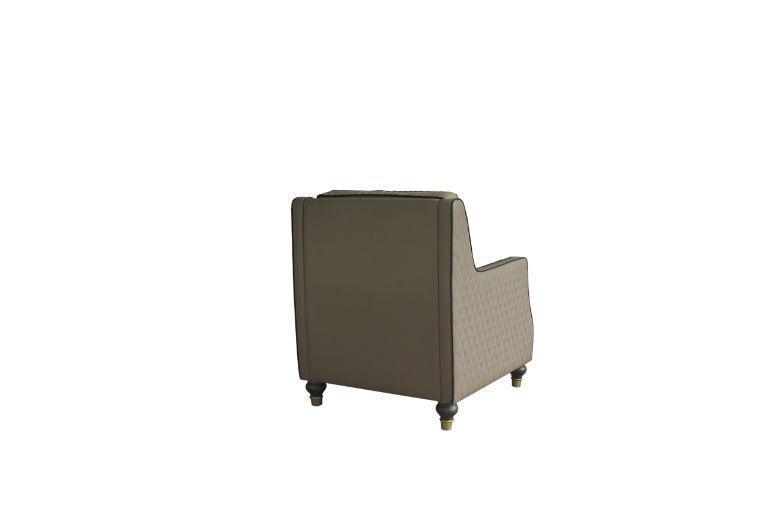ACME House Marchese Chair, Tan PU & Tobacco Finish FredCo