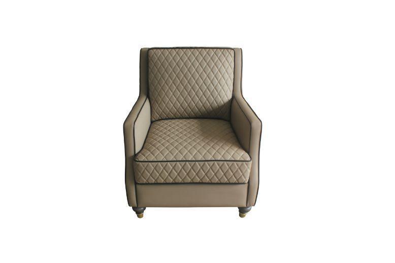 ACME House Marchese Chair, Tan PU & Tobacco Finish FredCo