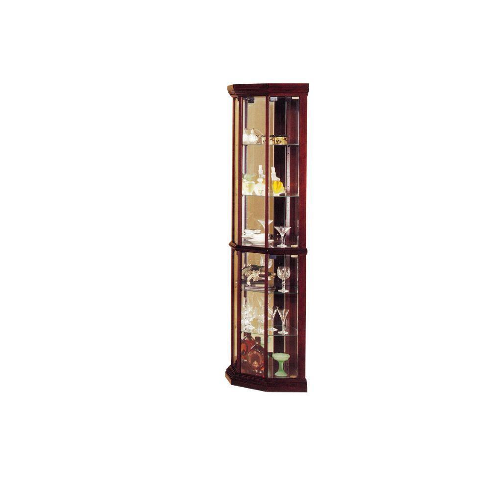 ACME Huxley Corner Curio Cabinet, Cherry FredCo