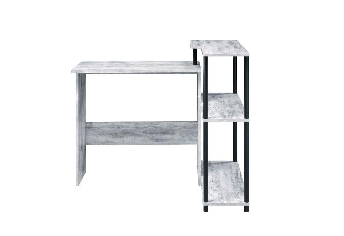 ACME Ievi Writing Desk, Antique White & Black Finish FredCo