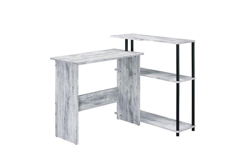 ACME Ievi Writing Desk, Antique White & Black Finish FredCo