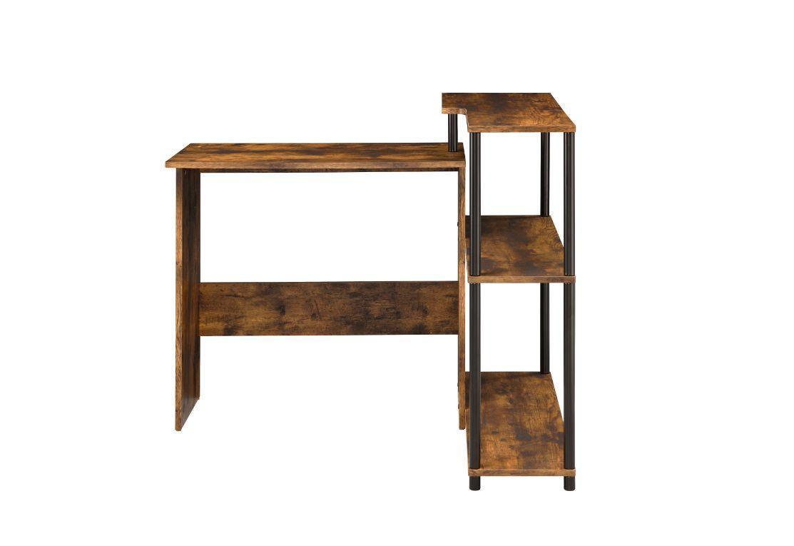 ACME Ievi Writing Desk, Weathered Oak & Black Finish FredCo