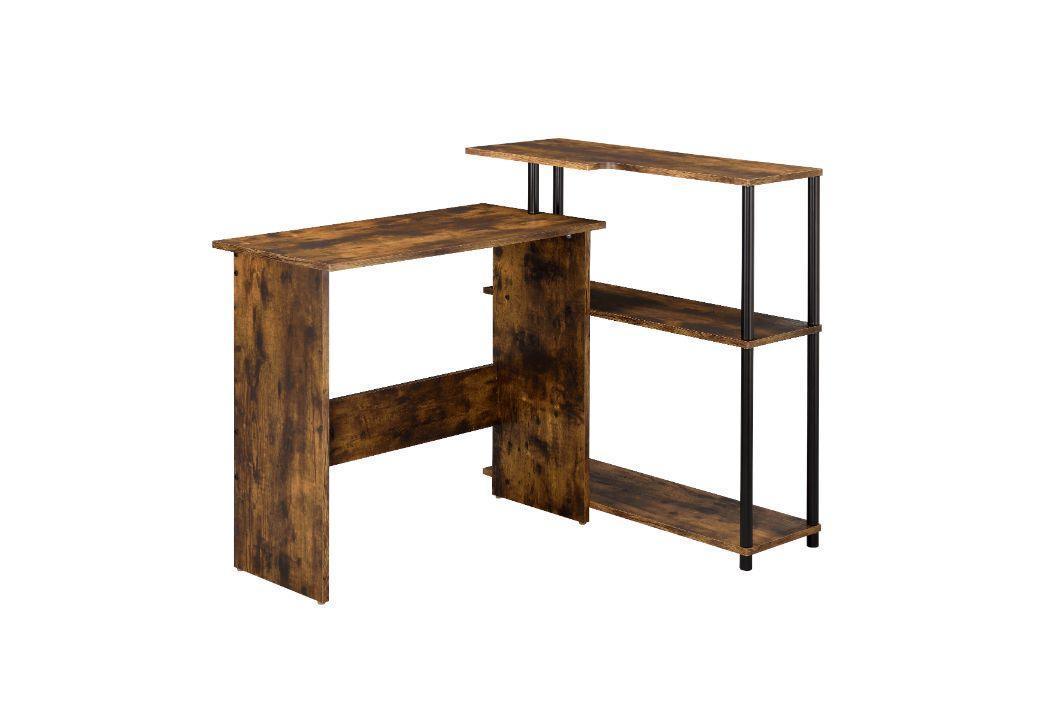 ACME Ievi Writing Desk, Weathered Oak & Black Finish FredCo