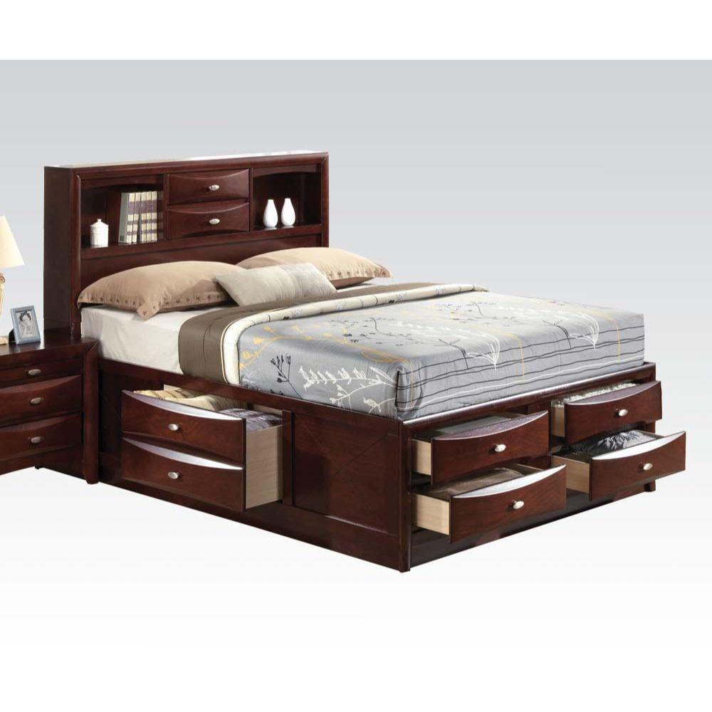 ACME Ireland Queen Bed w/Storage, Espresso 21600Q FredCo