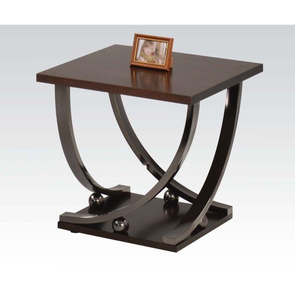 ACME Isiah End Table, Black Nickel FredCo