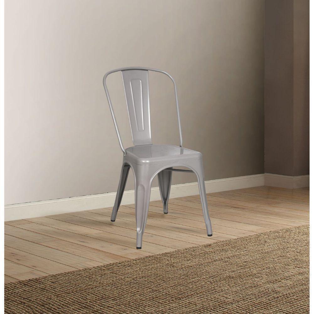ACME Jakia Side Chair (Set-2), Silver FredCo