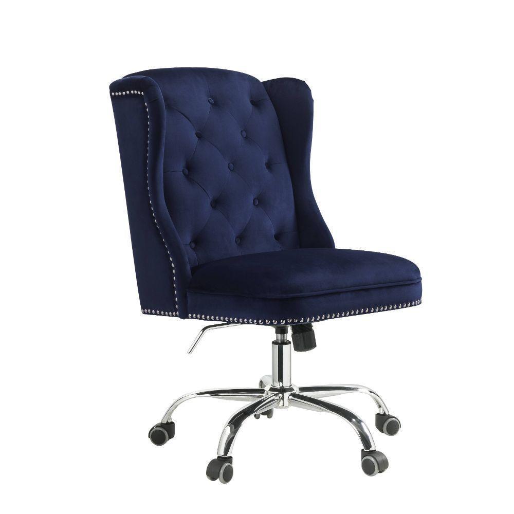 ACME Jamesia Office Chair, Midnight Blue Velvet FredCo