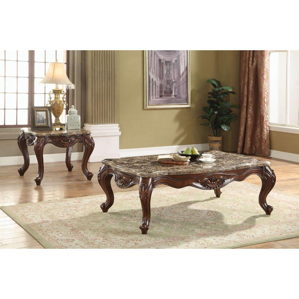 ACME Jardena Coffee Table, Marble & Cherry Oak FredCo