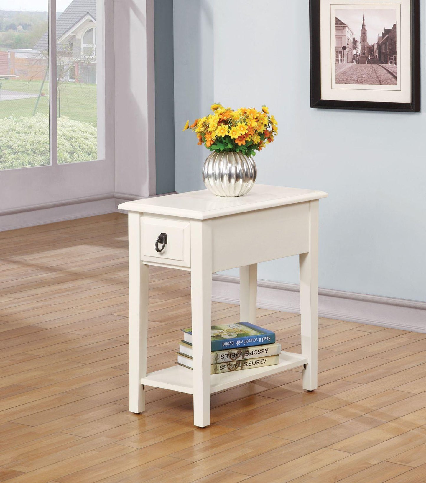 ACME Jeana Side Table, White FredCo