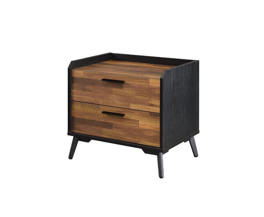 ACME Jiranty Accent Table, Walnut & Black Finish FredCo