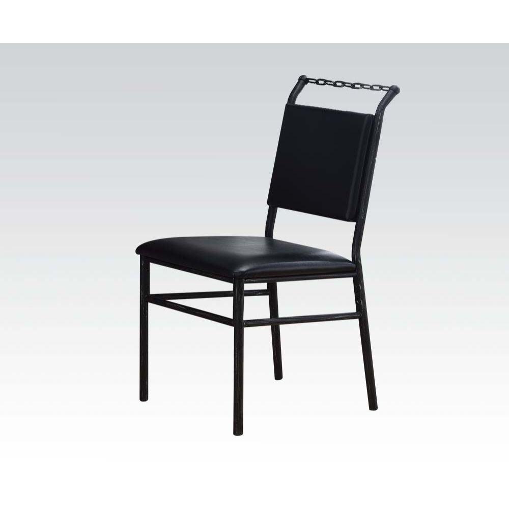 ACME Jodie Chair, Black PU & Antique Black FredCo