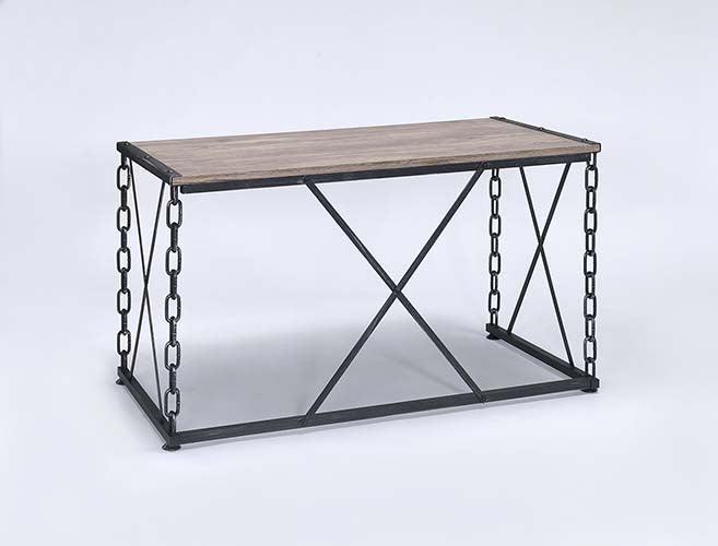 ACME Jodie Console Table, Rustic Oak & Antique Black Finish FredCo
