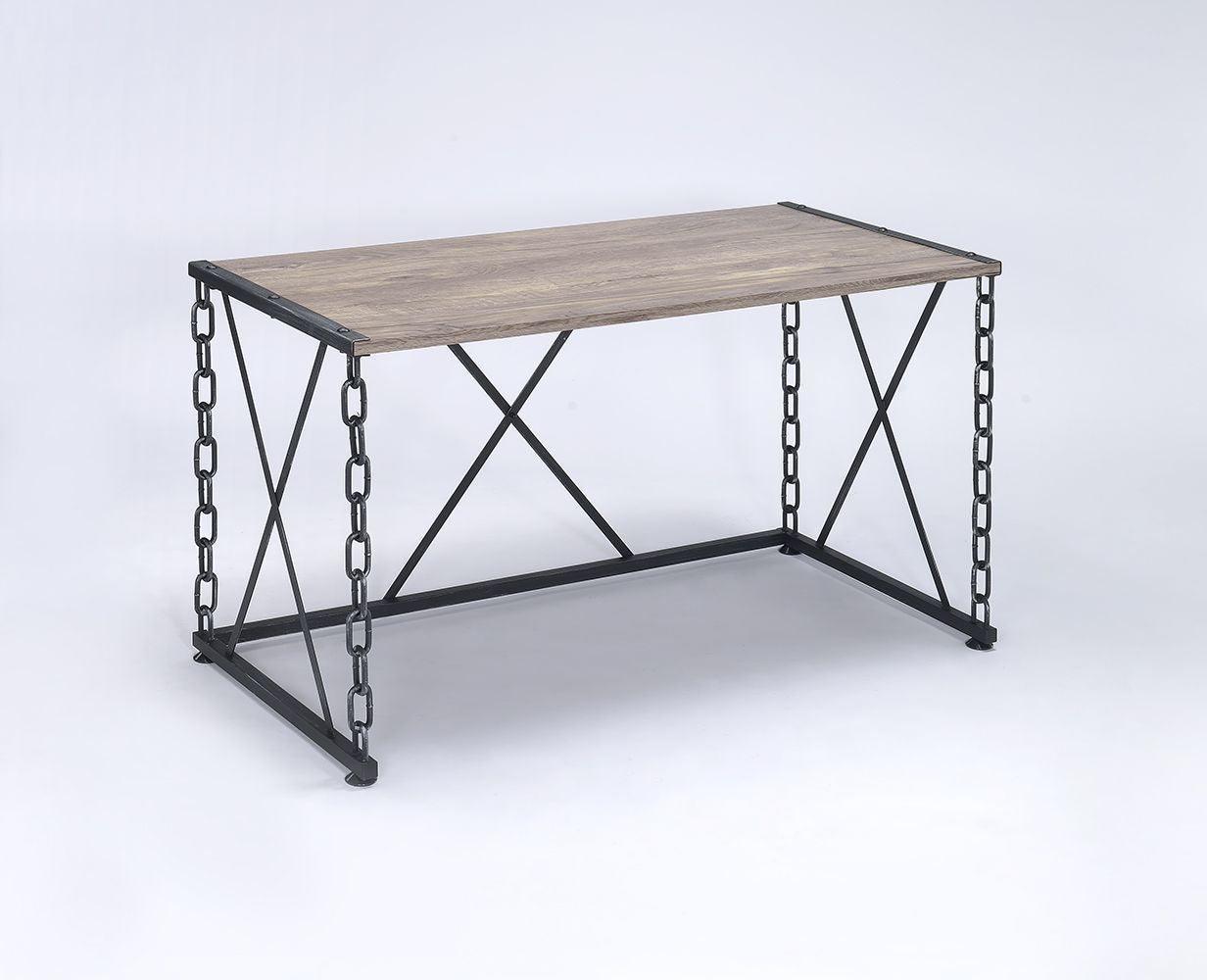 ACME Jodie Console Table, Rustic Oak & Antique Black Finish FredCo