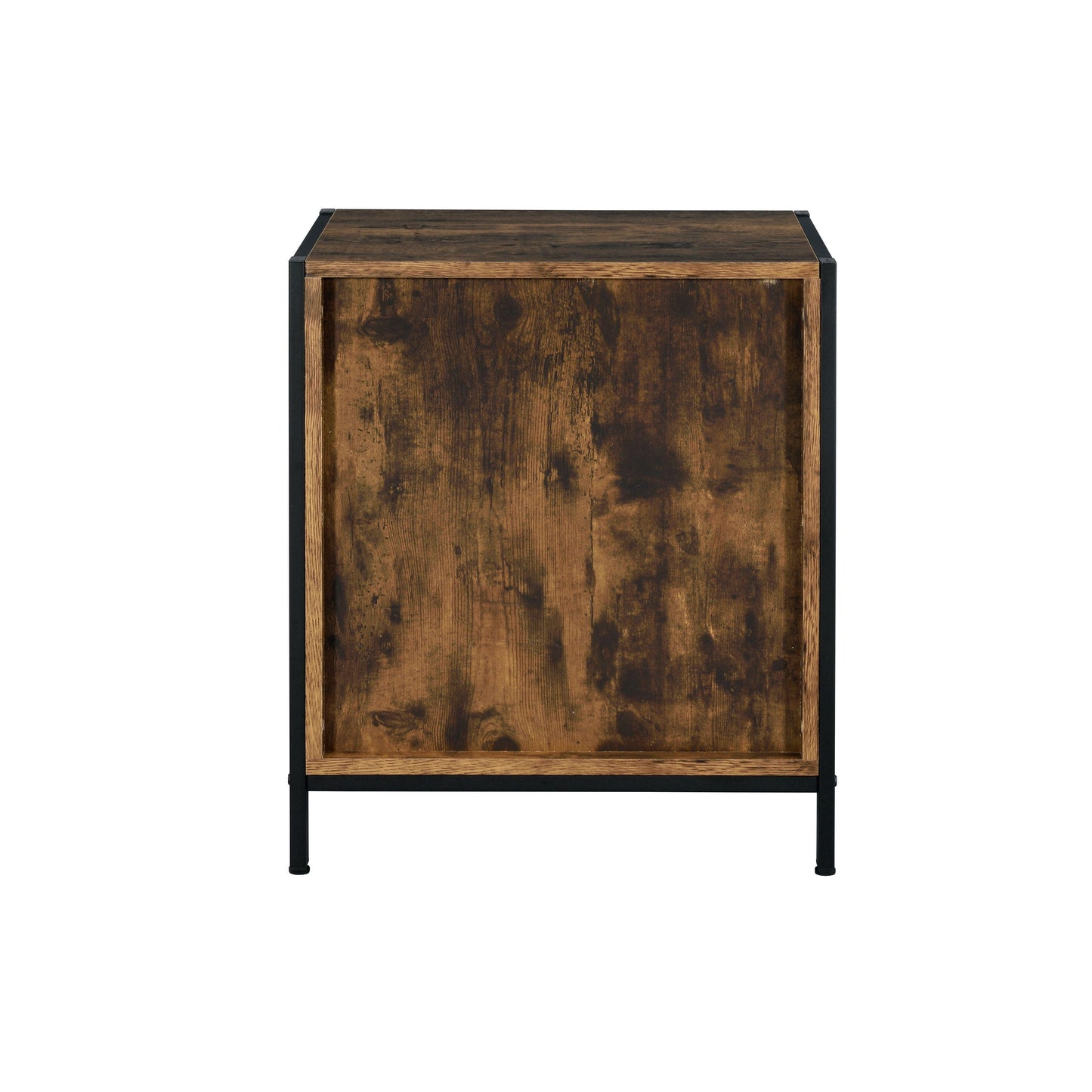 ACME Juvanth Nightstand, Rustic Oak & Black Finish FredCo