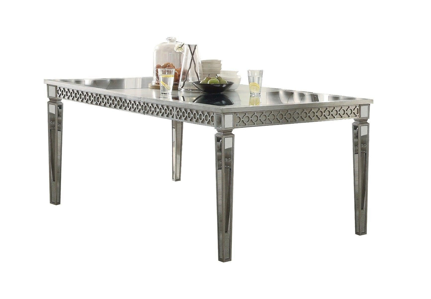 ACME Kacela Dining Table, Mirror & Champagne FredCo