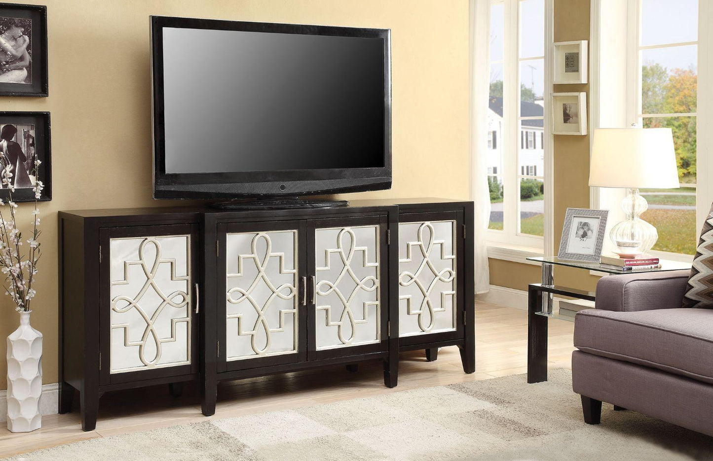 ACME Kacia Console Table, Antique Black FredCo