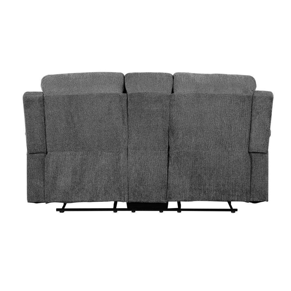 ACME Kalen Loveseat w/Console (Motion), Gray Chenille FredCo