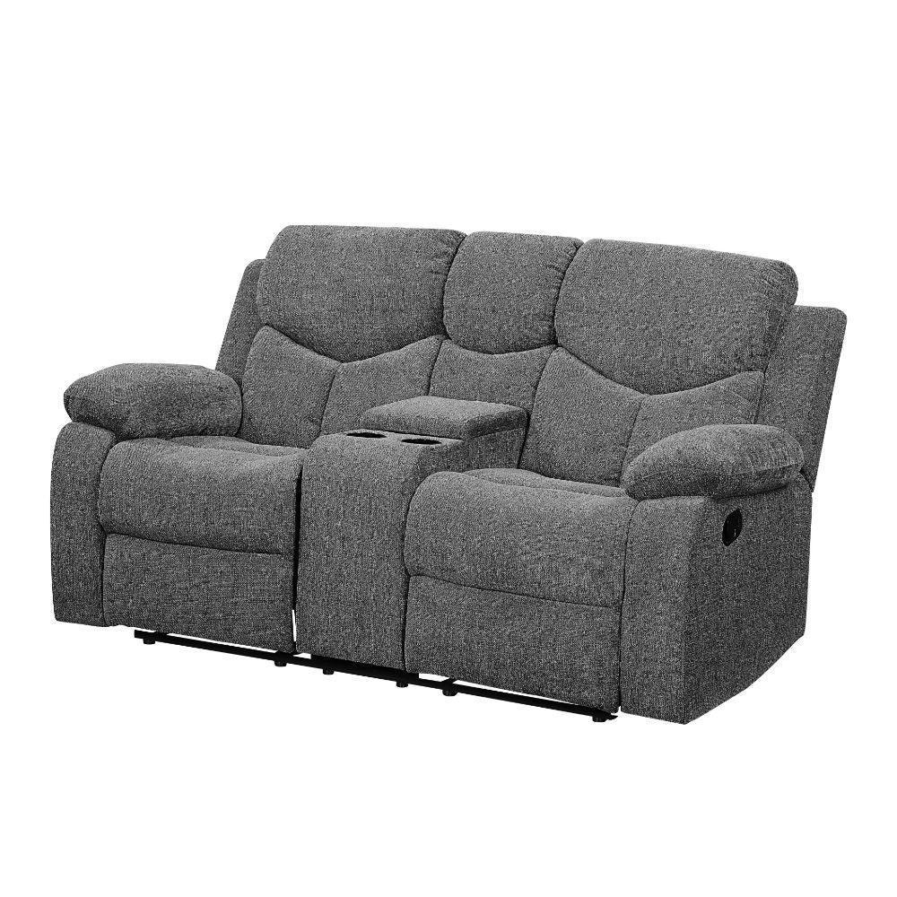 ACME Kalen Loveseat w/Console (Motion), Gray Chenille FredCo