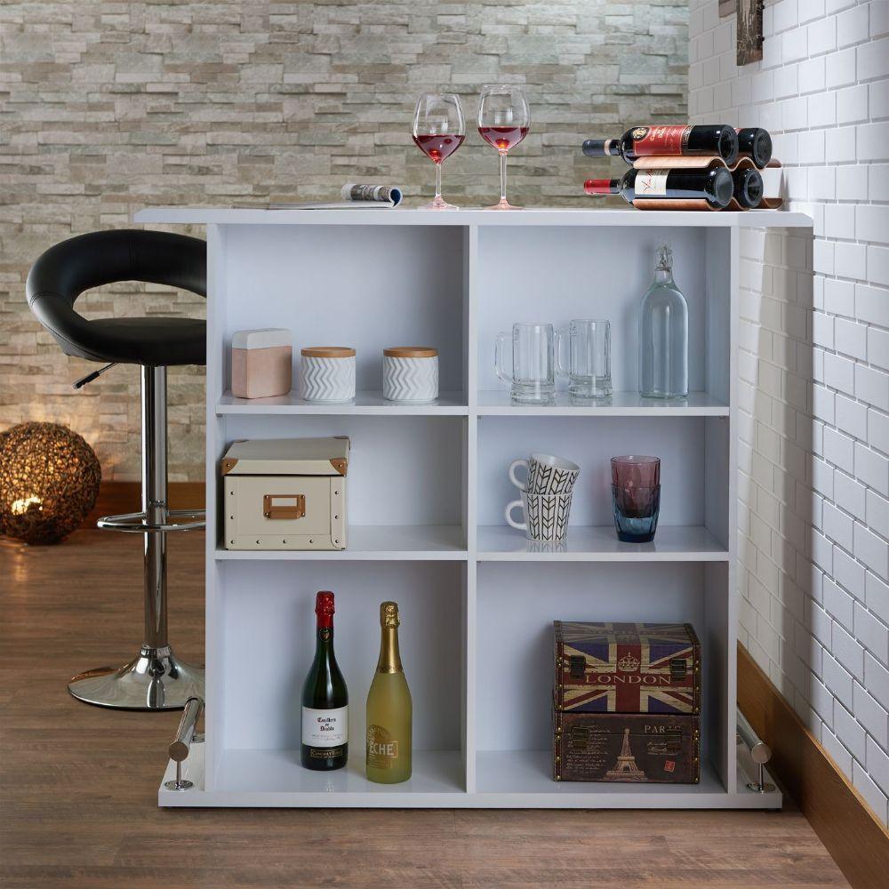 ACME Kite Bar Table, White High Gloss FredCo