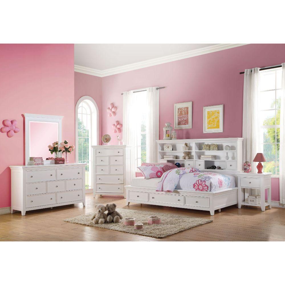 ACME Lacey Daybed w/Storage (Twin), White 30590T FredCo