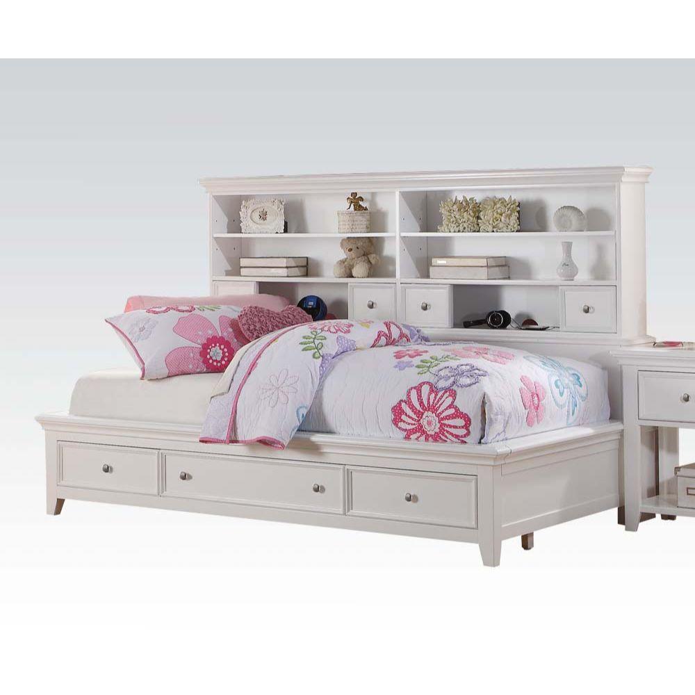 ACME Lacey Daybed w/Storage (Twin), White 30590T FredCo
