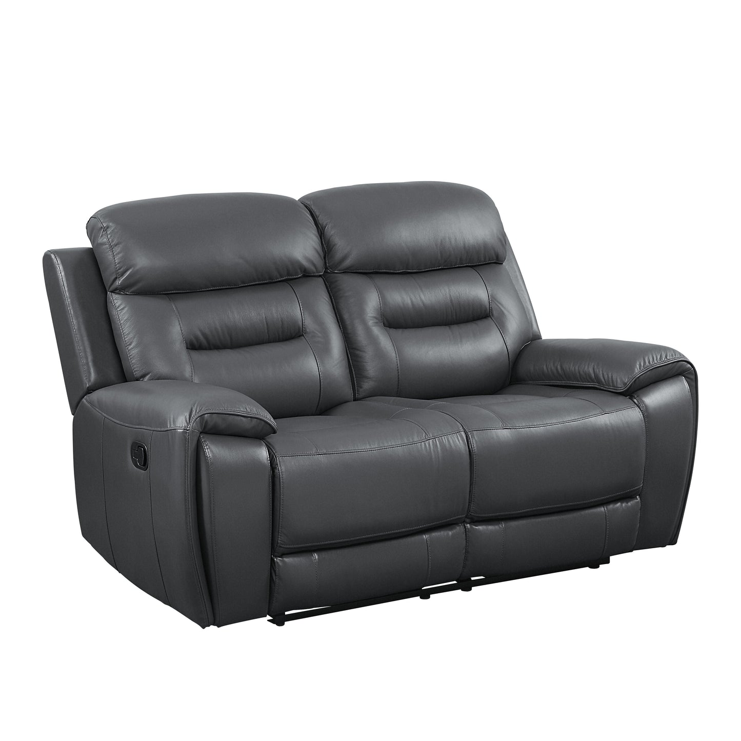 ACME Lamruil Motion Loveseat, Gray Top Grain Leather FredCo