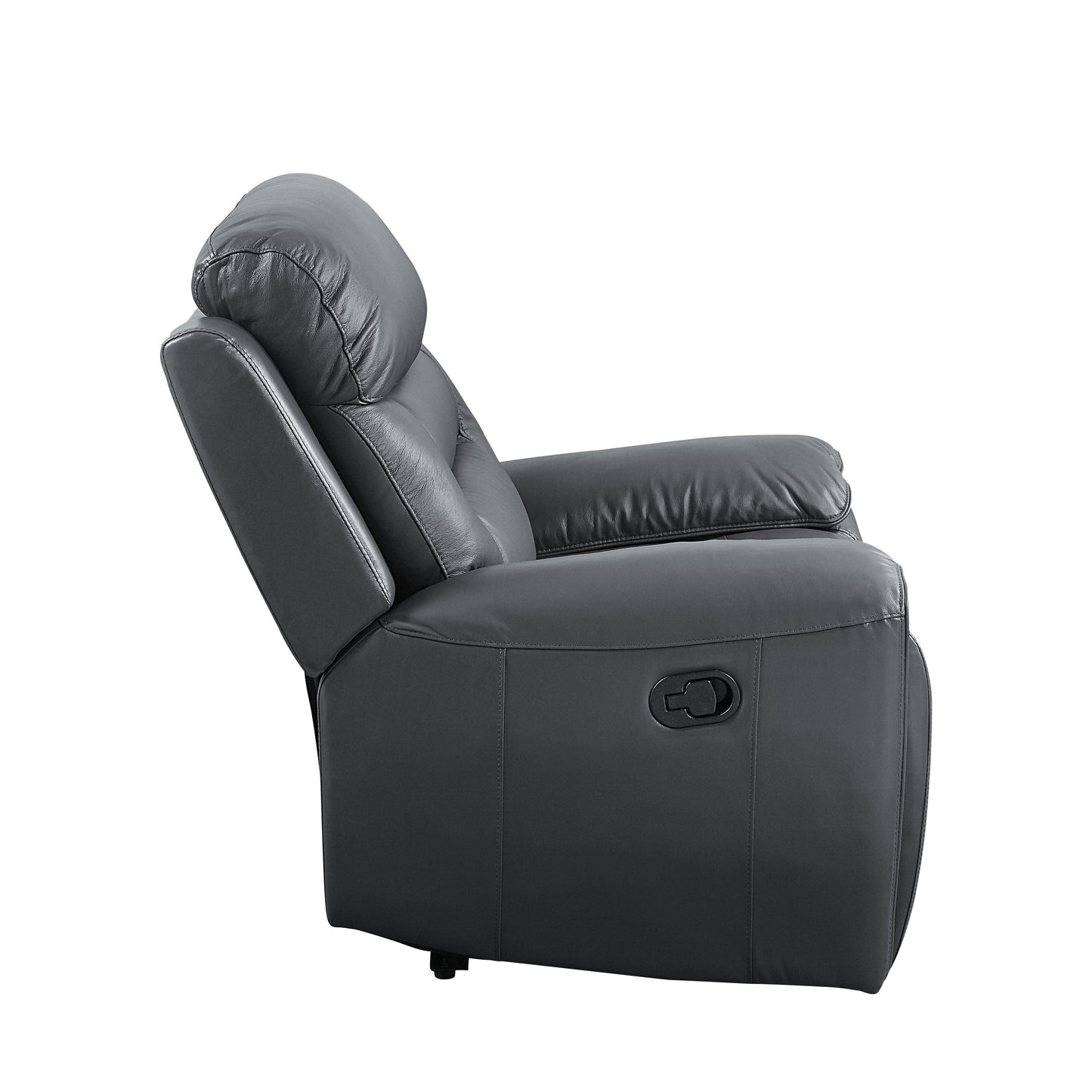 ACME Lamruil Motion Loveseat, Gray Top Grain Leather FredCo