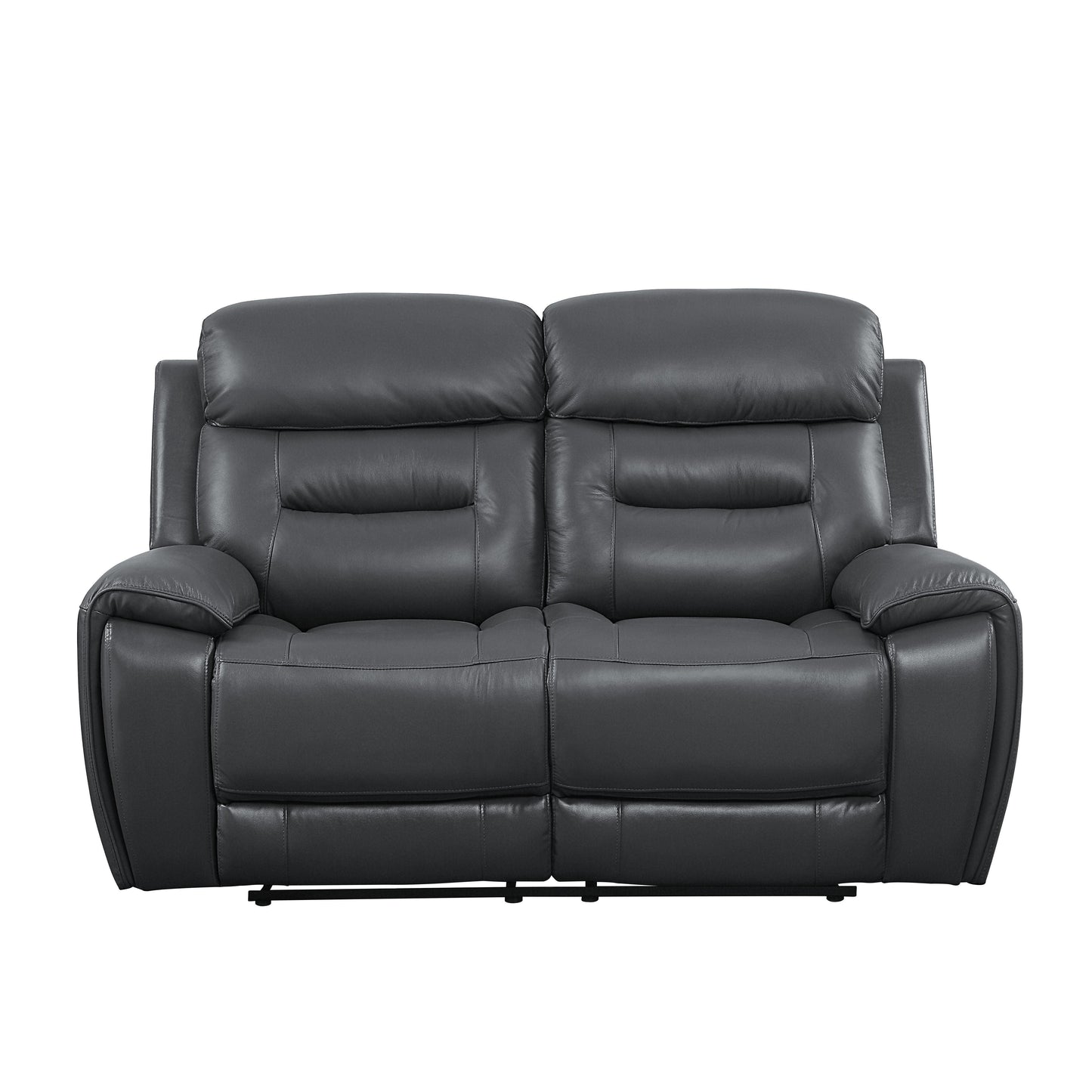 ACME Lamruil Motion Loveseat, Gray Top Grain Leather FredCo
