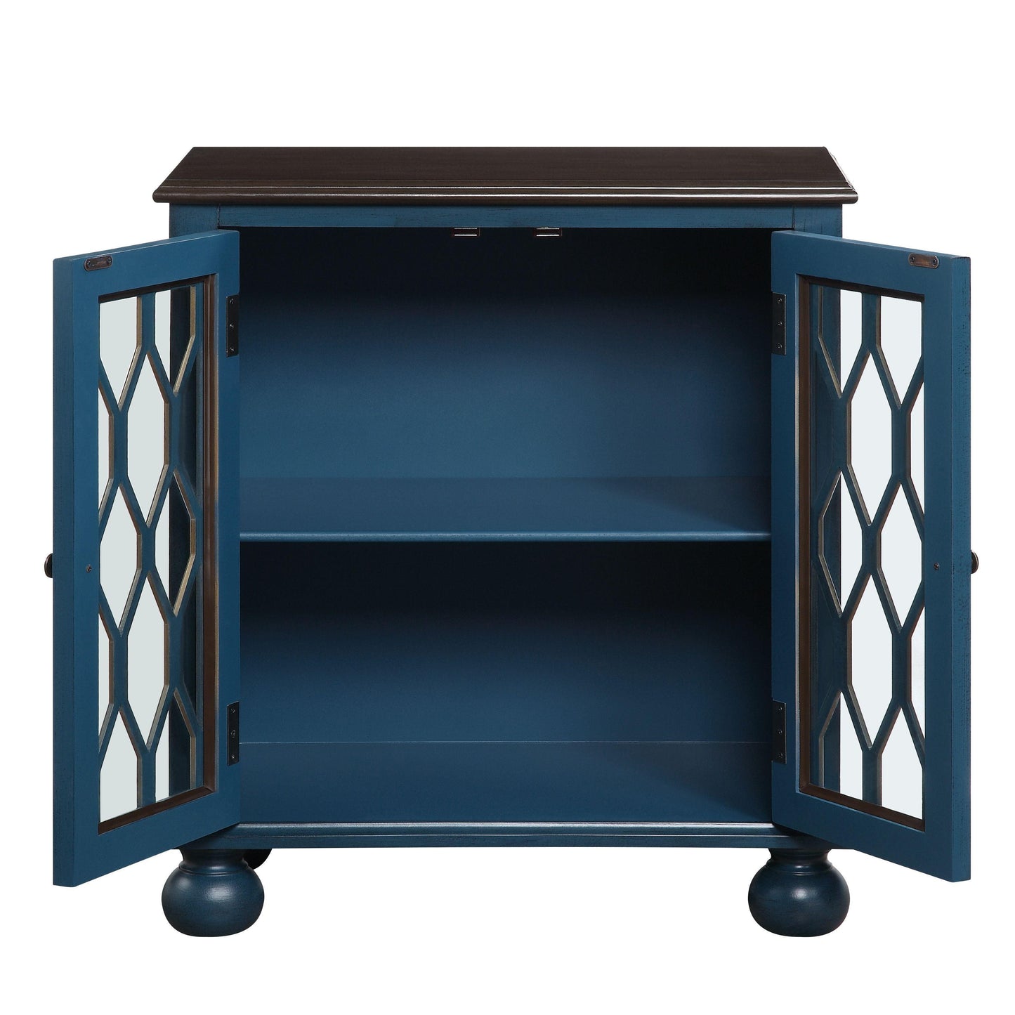 ACME Lassie Console Table, Antique Blue Finish FredCo