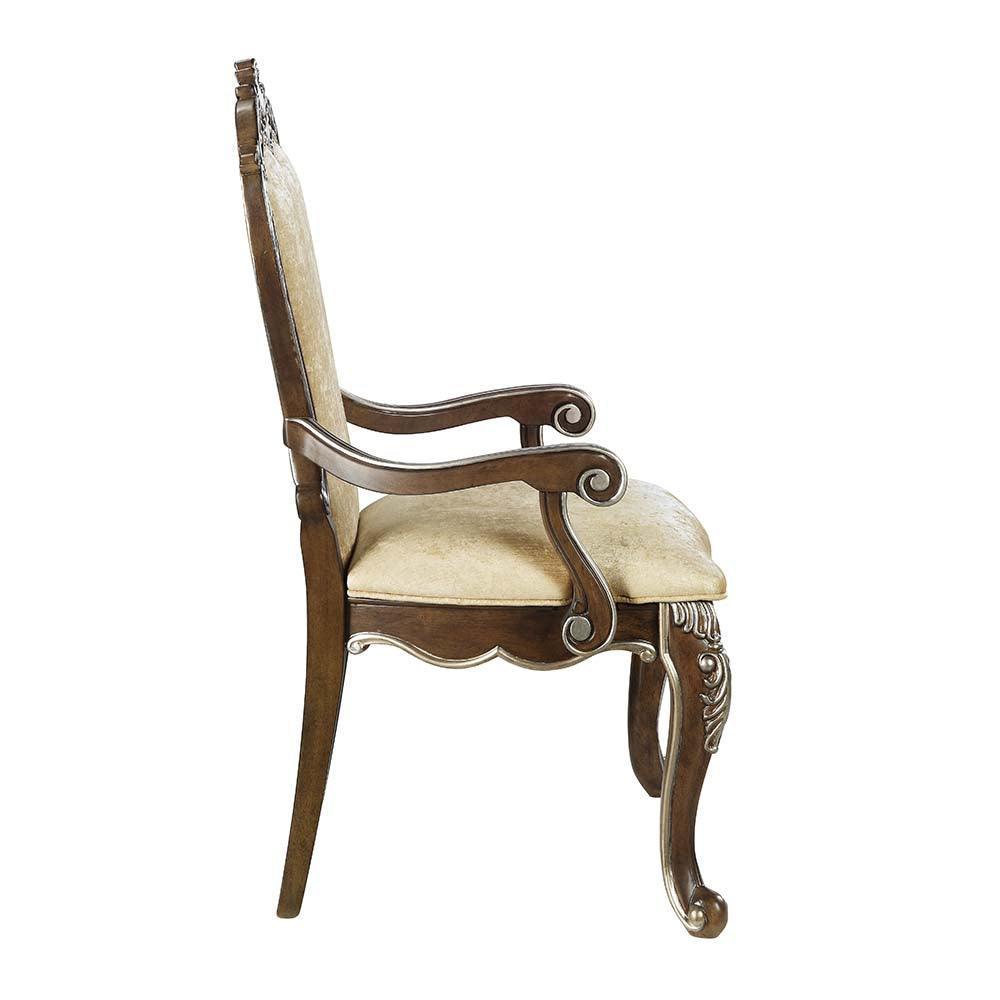 ACME Latisha Arm Chair(Set-2), Antique Oak Finish FredCo