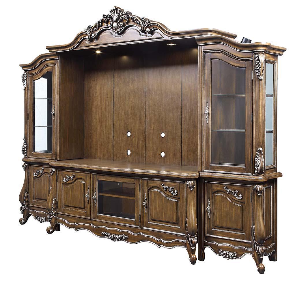 ACME Latisha Entertainment Center, Antique Oak Finish FredCo