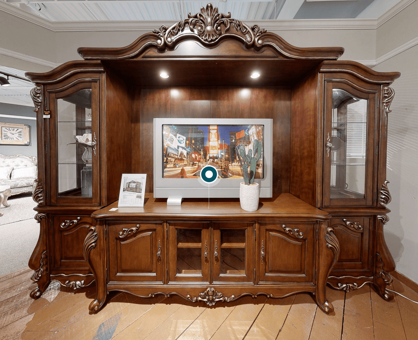 ACME Latisha Entertainment Center, Antique Oak Finish FredCo