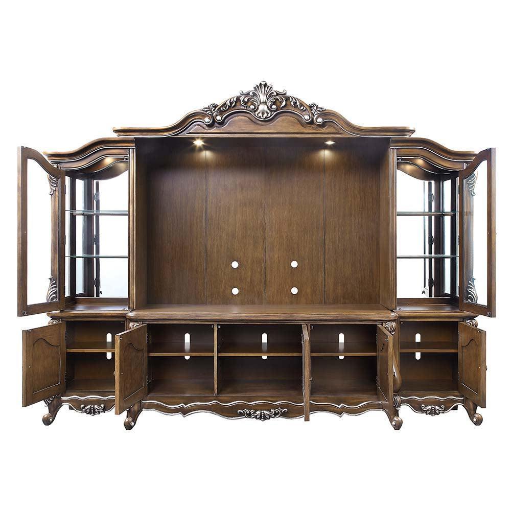ACME Latisha Entertainment Center, Antique Oak Finish FredCo