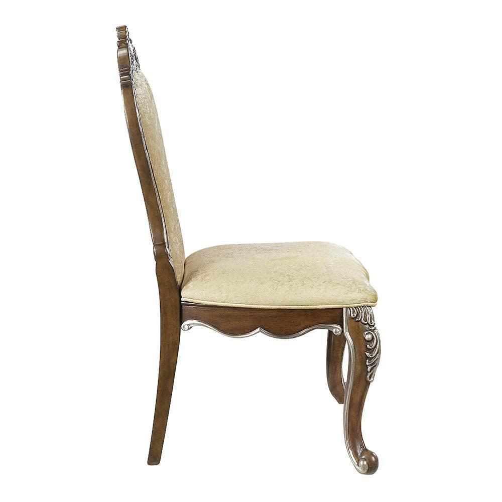 ACME Latisha Side Chair(Set-2), Antique Oak Finish FredCo