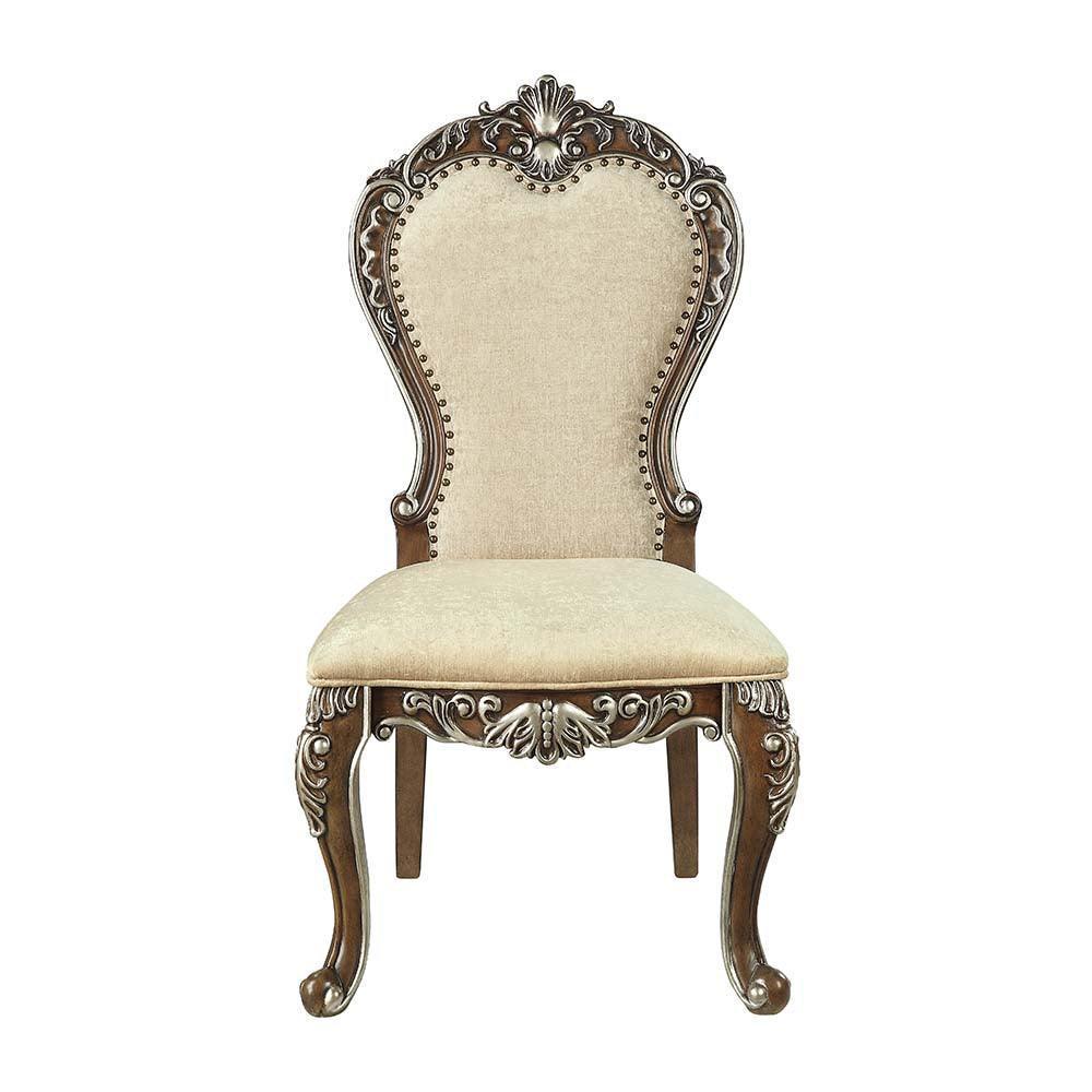 ACME Latisha Side Chair(Set-2), Antique Oak Finish FredCo