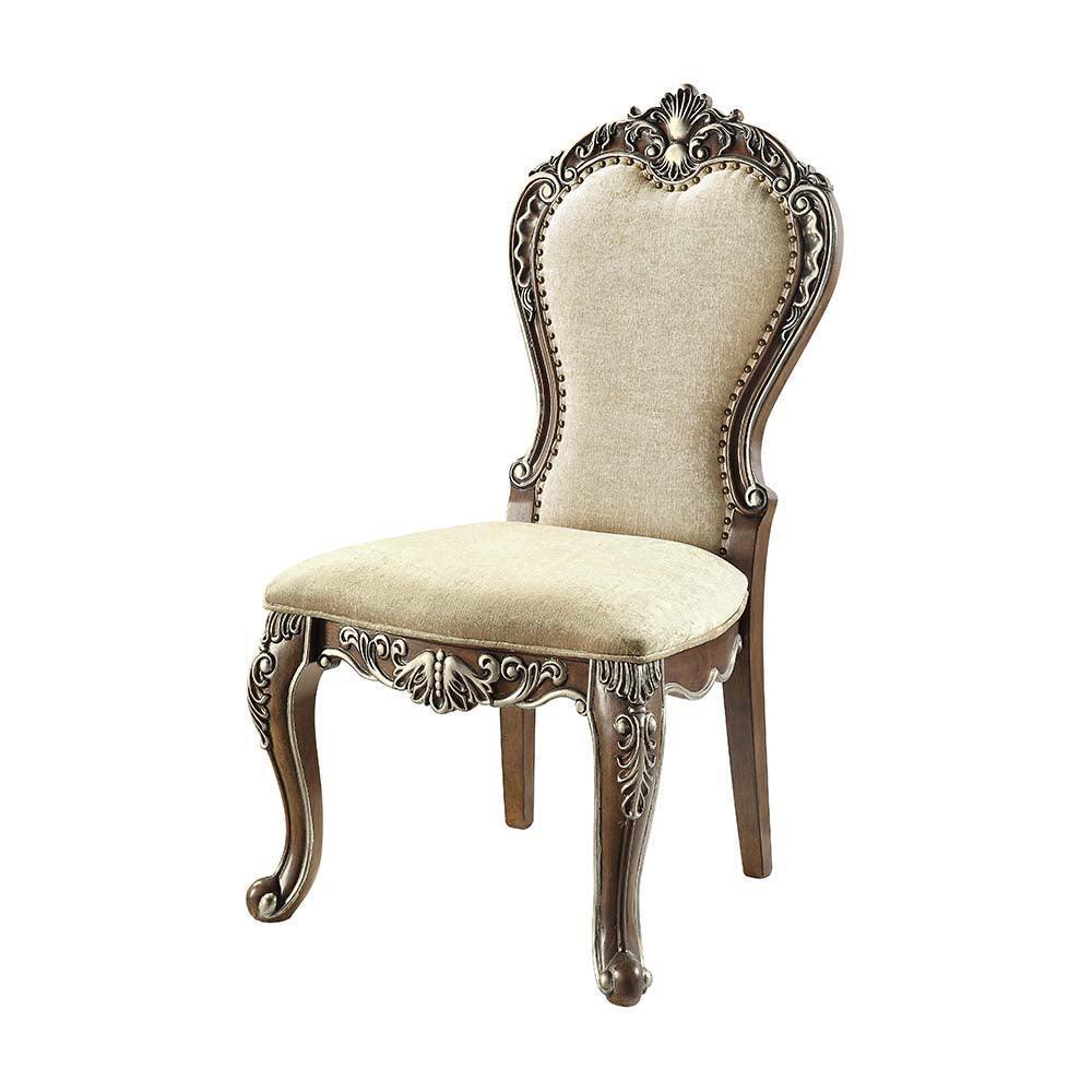 ACME Latisha Side Chair(Set-2), Antique Oak Finish FredCo