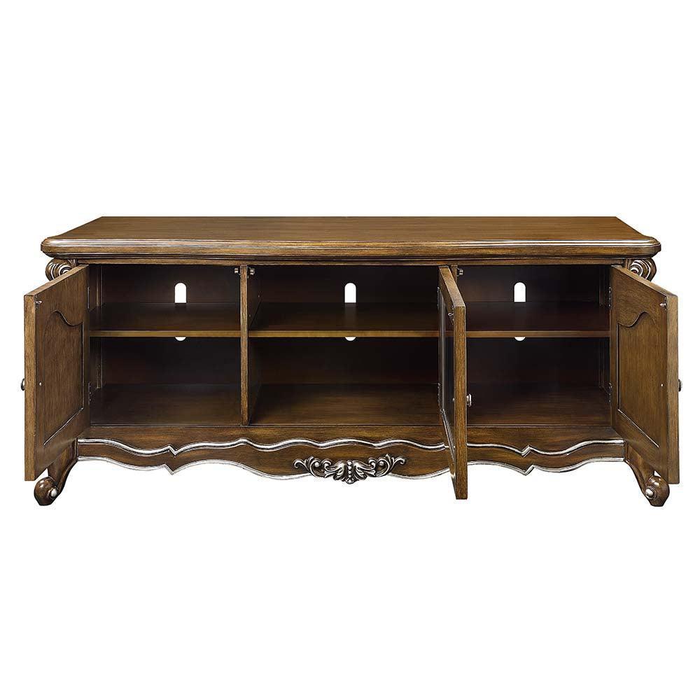 ACME Latisha TV Stand, Antique Oak Finish FredCo