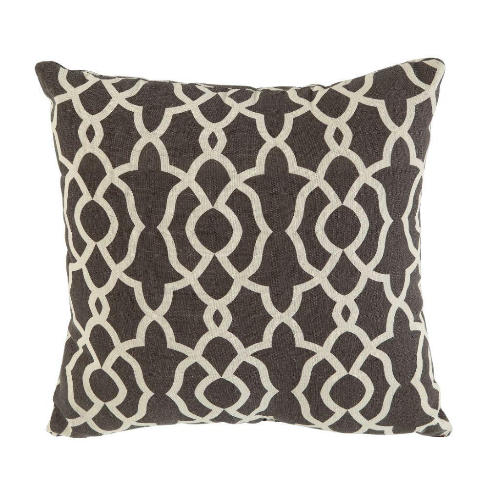 ACME Laurissa Sectional Sofa & Ottoman (2 Pillows), Charcoal Linen FredCo